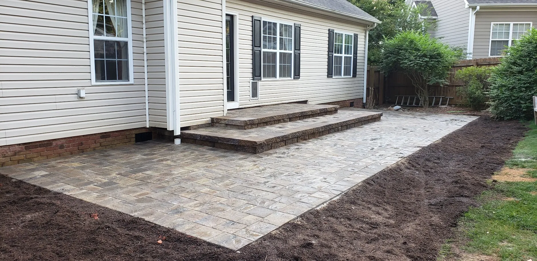 New patio installation, related photo