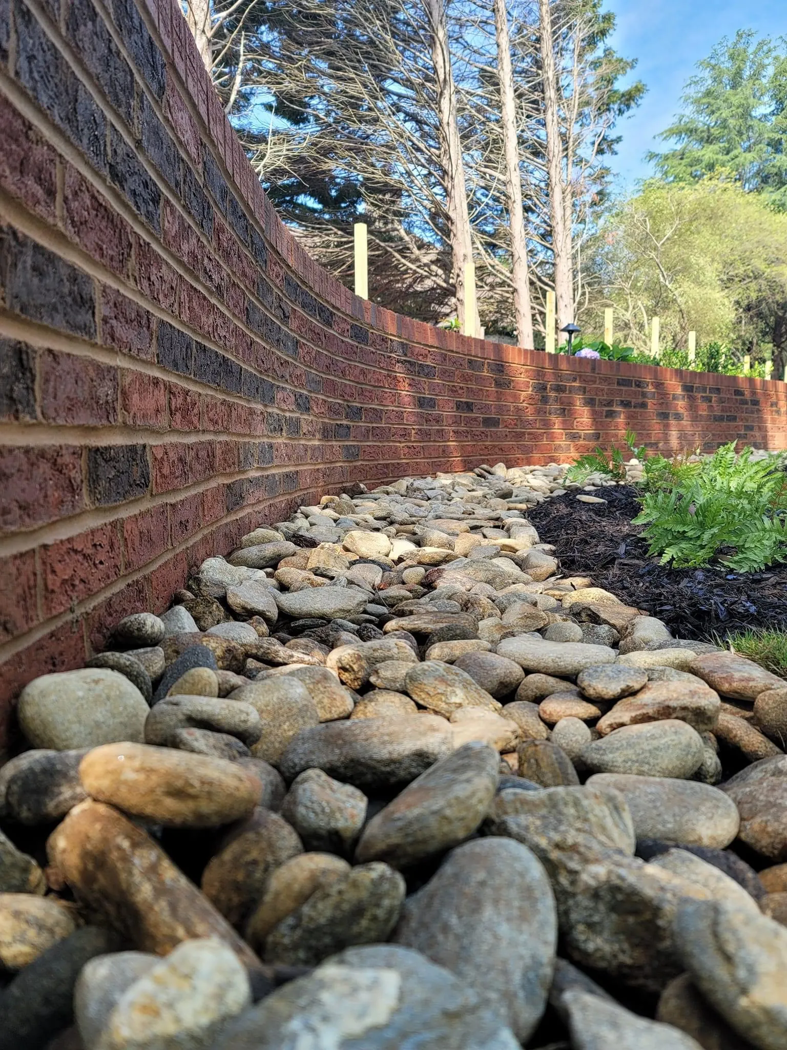 Landscape bed installation detail
